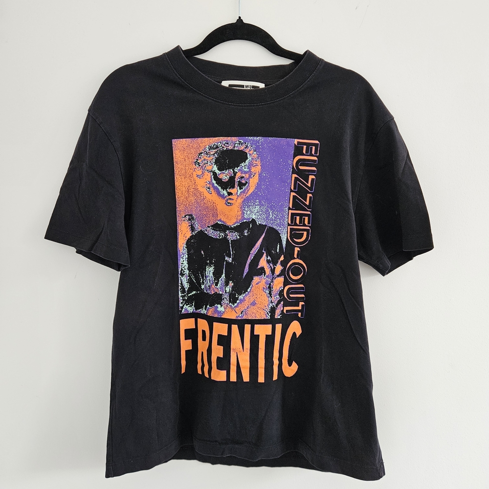 McQ By Alexander McQueen Frenetic Black Graphic Tee